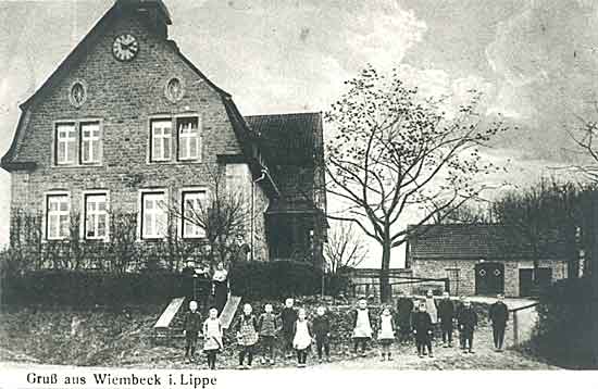 Die alte Schule in Wiembeck 1917